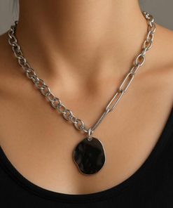 collier acier inoxydable argenté