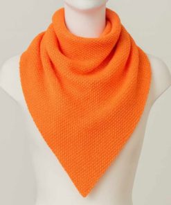 Echarpe triangle orange fluo