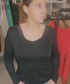 Blouse lisere argenté