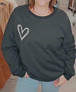 Pull coeur noir