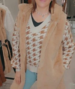 Veste sans manches camel