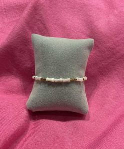 Bracelet blanc doré