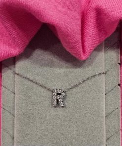 Collier lettre R strass