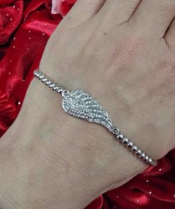 Bracelet ailes argenté