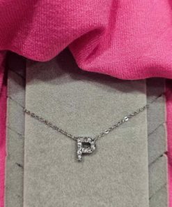 Collier lettre P strass