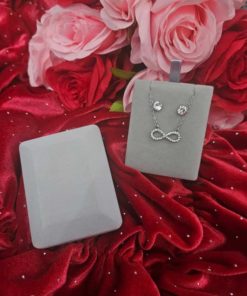 Bo strass plus collier infini argenté