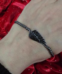 Bracelet ailes noir