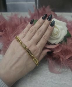 Bracelet doré grosse maille