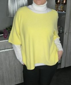 Pull manches courtes jaune