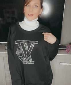 Pull LV strass noir