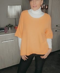 Pull manches courtes orange