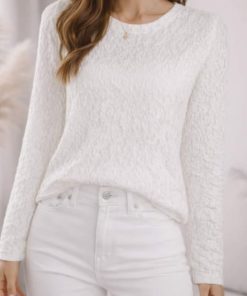 Blouse dentelle blanc