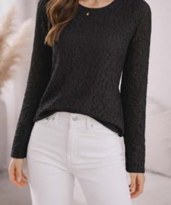 Blouse dentelle noir