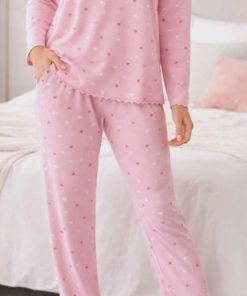 Pyjama douceur imprimé cœurs